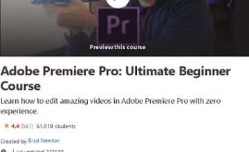 Adobe Premiere Pro: Ultimate Beginner Course Free with Coupon