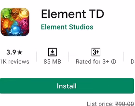 Element TD - Tower Defense Game Now Free for 24 Hours [Android/iOS]