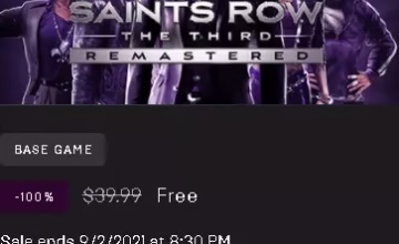 SAINTS ROW : THE THIRD REMASTERED Free for Limited Time [PC]