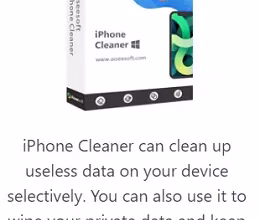 Aiseesoft iPhone Cleaner Free 1 Year License [Windows]