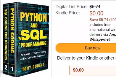 Python and SQL Coding for beginners -2 in eBook for Free