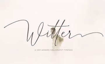 Witter calligraphy Font  for Free, Plus 10 Monogram Logo Designs