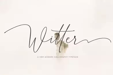 Witter calligraphy Font  for Free, Plus 10 Monogram Logo Designs