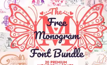 Monogram Font Bundle - 20 Premium Monogram Fonts for Free [Win/Mac]