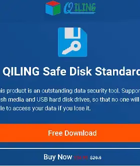QILING Safe Disk Standard Free License - Data Security tool for Windows