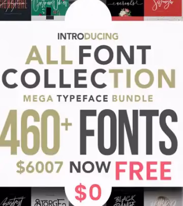 Mega Typeface Bundle - 460+ Fonts Now Available for Free Mega Typeface Bundle - 460+ Fonts Now Available for Free