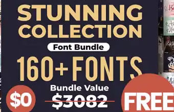 Stunning Font Bundle - 160+ Fonts for Free [ Windows/Mac]