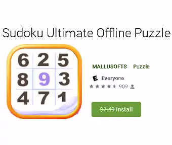 Sudoku Ultimate Offline Puzzle Game Now Free[Android]