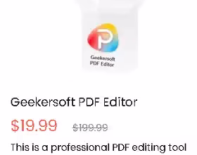 Geekersoft PDF Editor Free License[Windows]