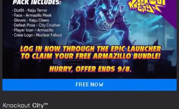 Knockout City Armazillo DLC pack, Shadow of the Tomb Raider and Submerged: Hidden Depths for Free