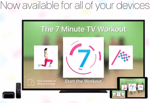 7 Minute TV Workout App Free for iOS devices and Apple TV