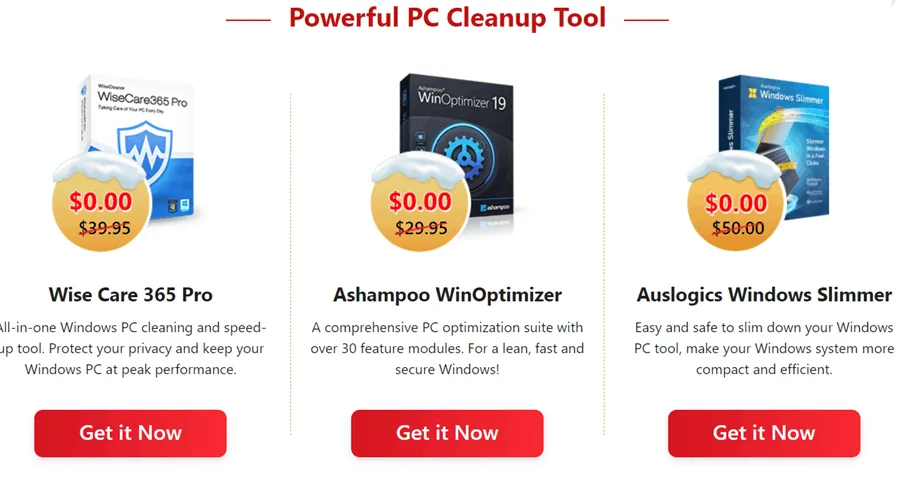 AOMEI Christmas Carnival Giveaway-PC Cleanup tools