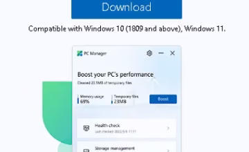 Microsoft PC Manager: Enhances the performance of Windows 11 and 10 PCs