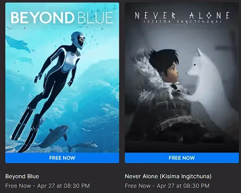 Beyond Blue and Never Alone PC Games are Now Free
