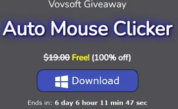 Vovsoft Auto Mouse Clicker: Free 1 Year License Giveaway