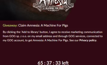 Get Amnesia: A Machine for Pigs for Free on GOG - Limited Time Offer