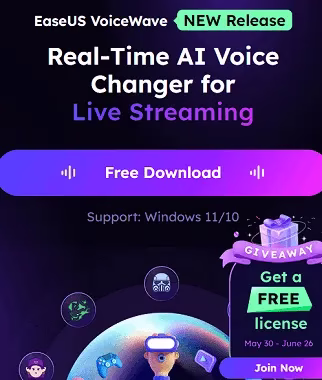 EaseUS VoiceWave Pro Free 1 Year License: AI Voice Changer