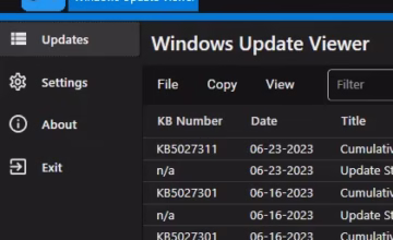 WUView: A Free Tool to View Your Windows Update History