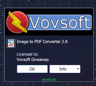 VOVSOFT Image to PDF Giveaway: Free License worth $19