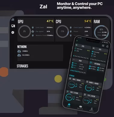 Zal: Monitor Your PC Remotely with Phone