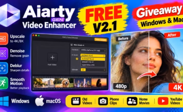 🎬 Aiarty Video Enhancer V2.1 Free License – Upscale, Denoise & Deblur Videos with AI