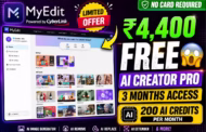 Get CyberLink MyEdit Creator Pro Free for 3 Months (Worth ₹4,400) — Limited Offer