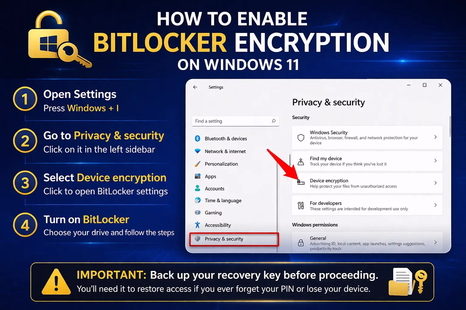 How to enable BitLocker encryption on Windows 11