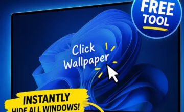 Finally! Click Desktop Wallpaper to Show Desktop in Windows 11 — Free Tool (PeekDesktop)