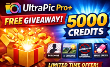 Get UltraPic Pro+ for Free – AI Photo Editor Giveaway with 5000 Credits