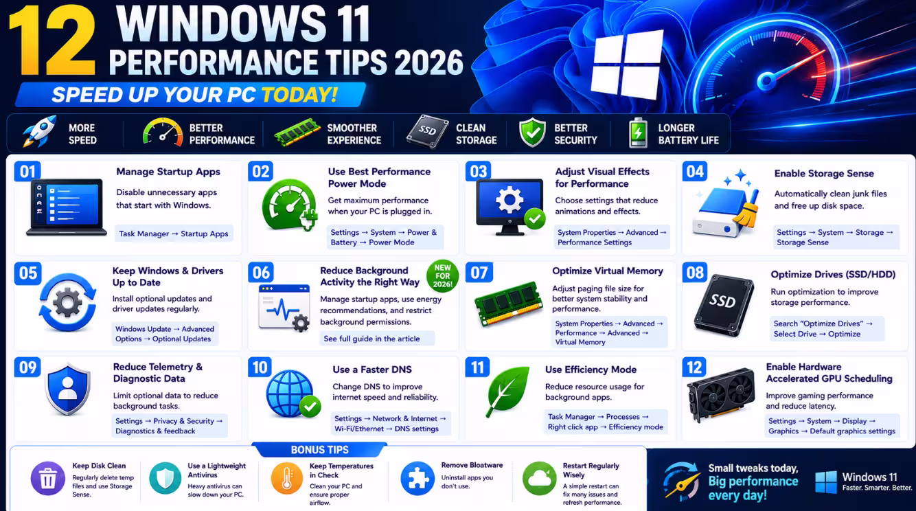Speed up Windows 11 in 2026 with these actionable performance tweaks
