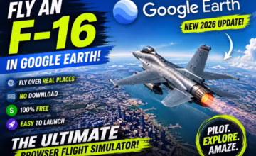Google Earth Flight Simulator: How to Fly an F-16 Right in Your Browser