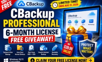CBackup Professional Giveaway: Backup, Sync & Clone Your Windows PC Free for 6 Months