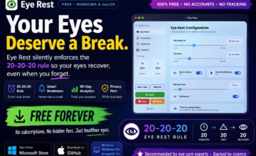 EyeRest Review: Free App That Stops Digital Eye Strain Using the 20-20-20 Rule