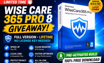 Wise Care 365 Pro 8 Giveaway: Free Full Version with Lifetime License